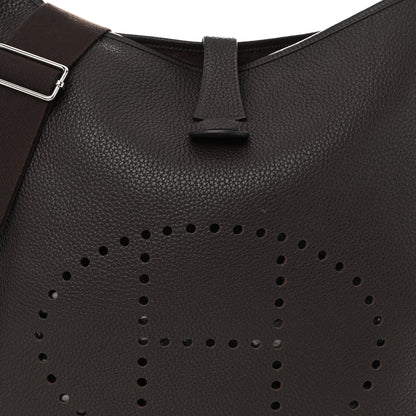Hermes Taurillon Clemence Evelyne III TGM Chocolate 7 of 9