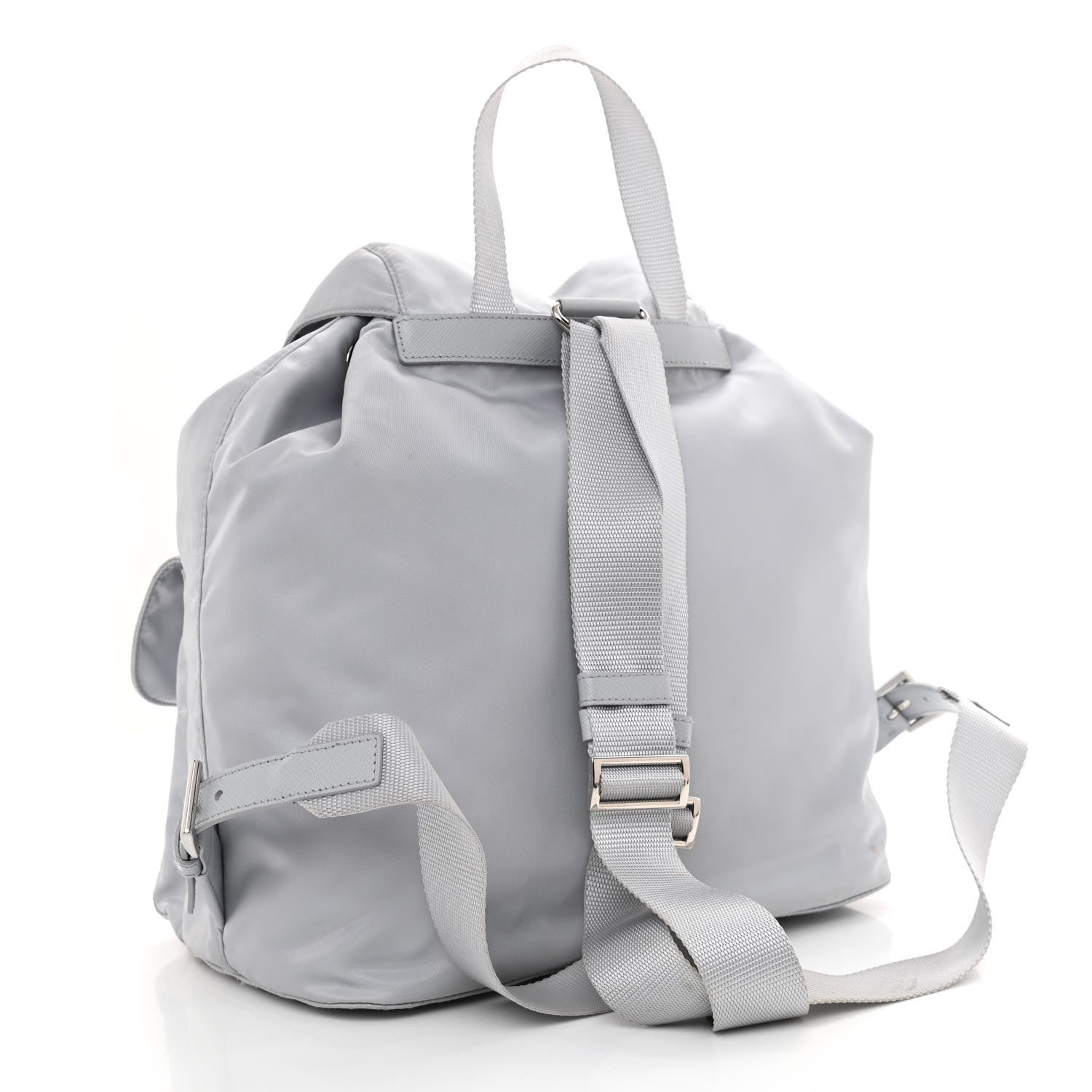 Prada Tessuto Nylon Vela Small Backpack Light Grey 4 of 13
