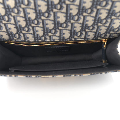 Christian Dior Oblique 30 Montaigne Chain Flap Bag Blue 7 of 10
