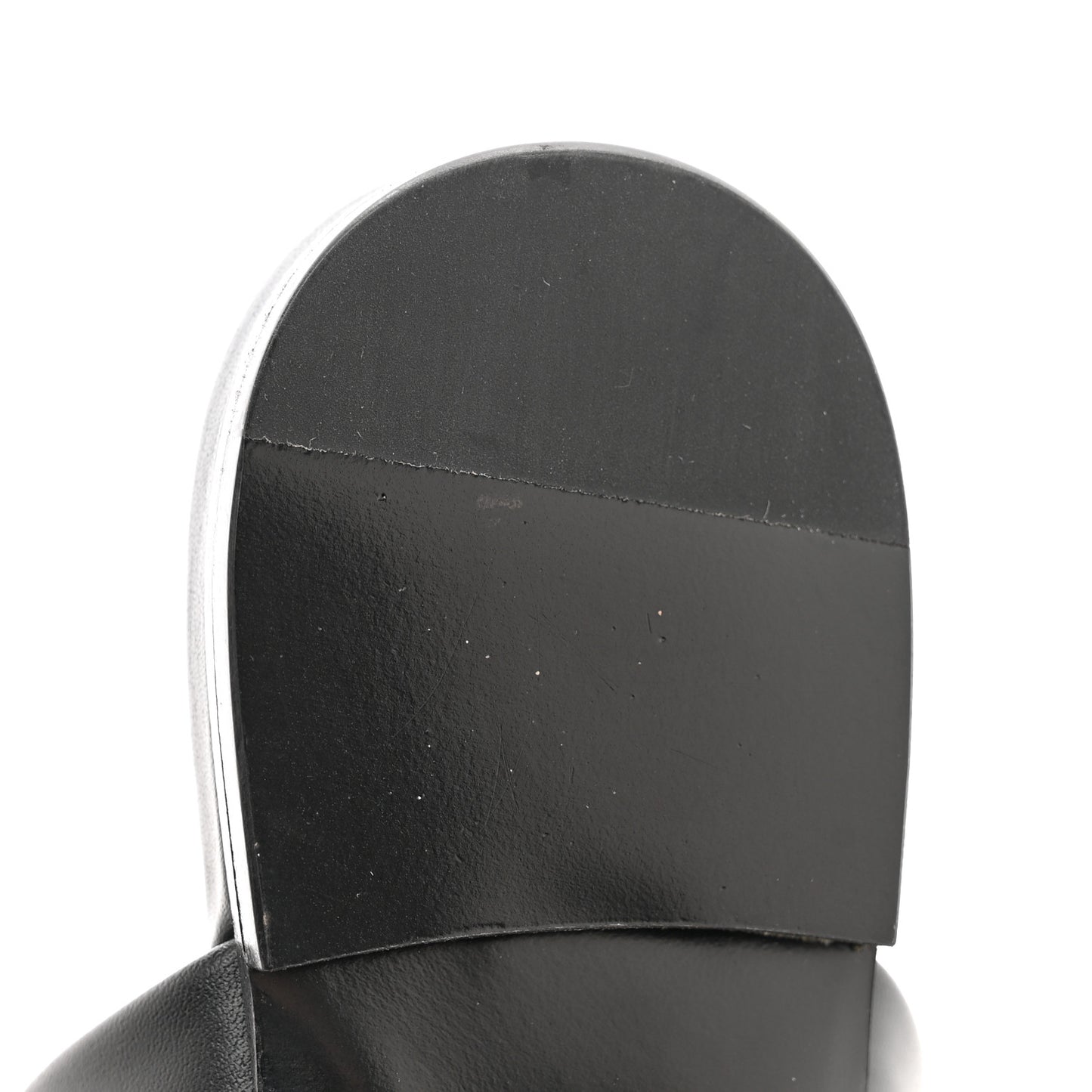 Calfskin Roman Stud Flat Mules 39 Black