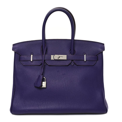 Hermes Togo Birkin 35 Iris 1 of 12