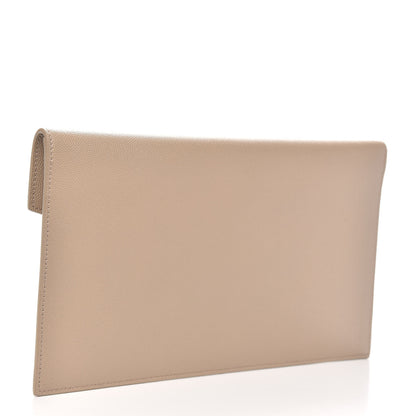 Saint Laurent Grain De Poudre Uptown Pouch Dark Beige 3 of 7