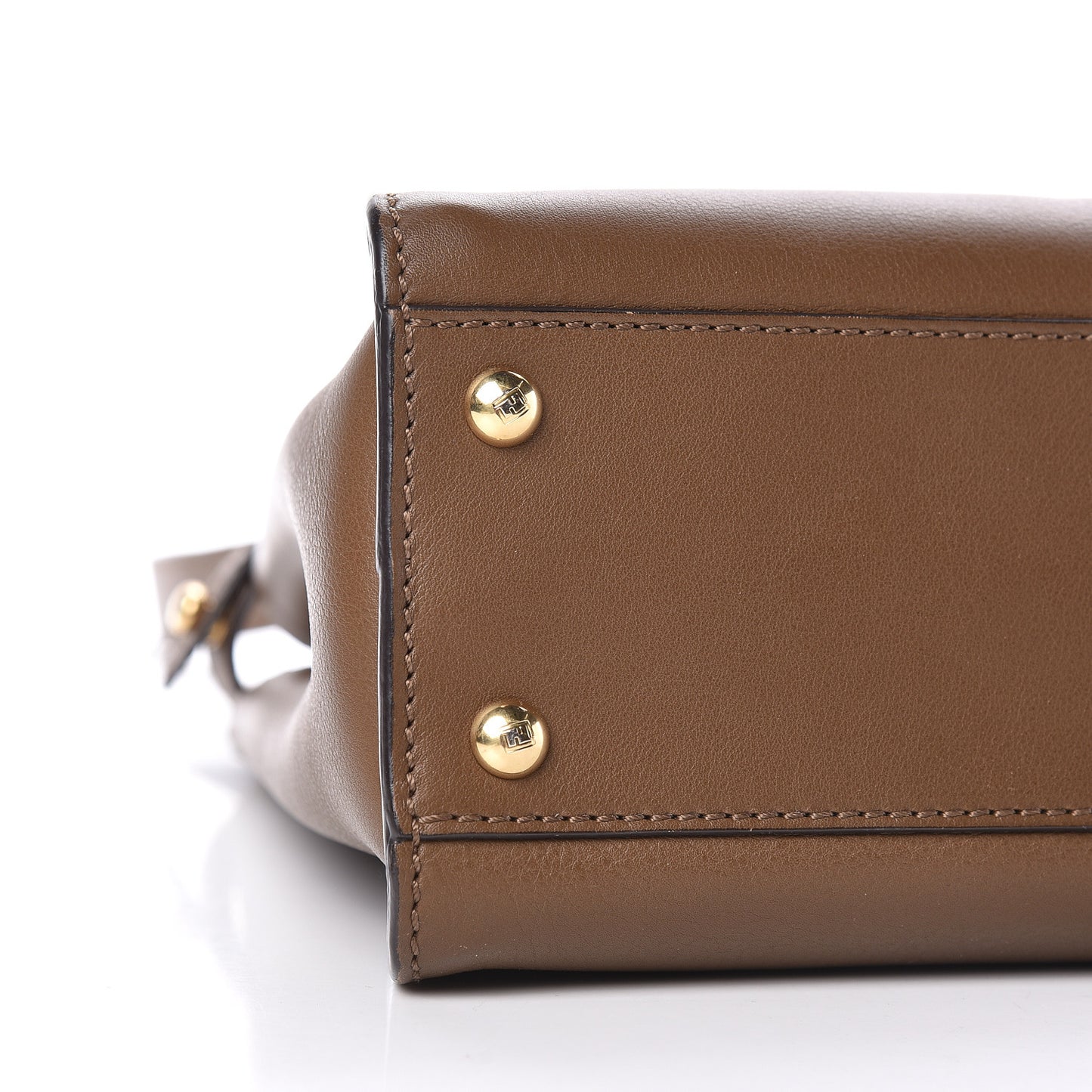 Vitello Seta Fabric Jacquard Pequin Medium Peekaboo Iconic Satchel Foresta Tobacco