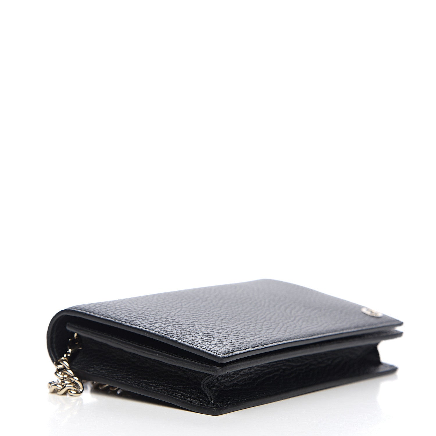 Gucci Dollar Calfskin Medium Betty Chain Wallet Black 3 of 9