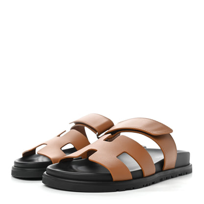 Hermes Calfskin Womens Chypre Sandals 36 Naturel 3 of 8