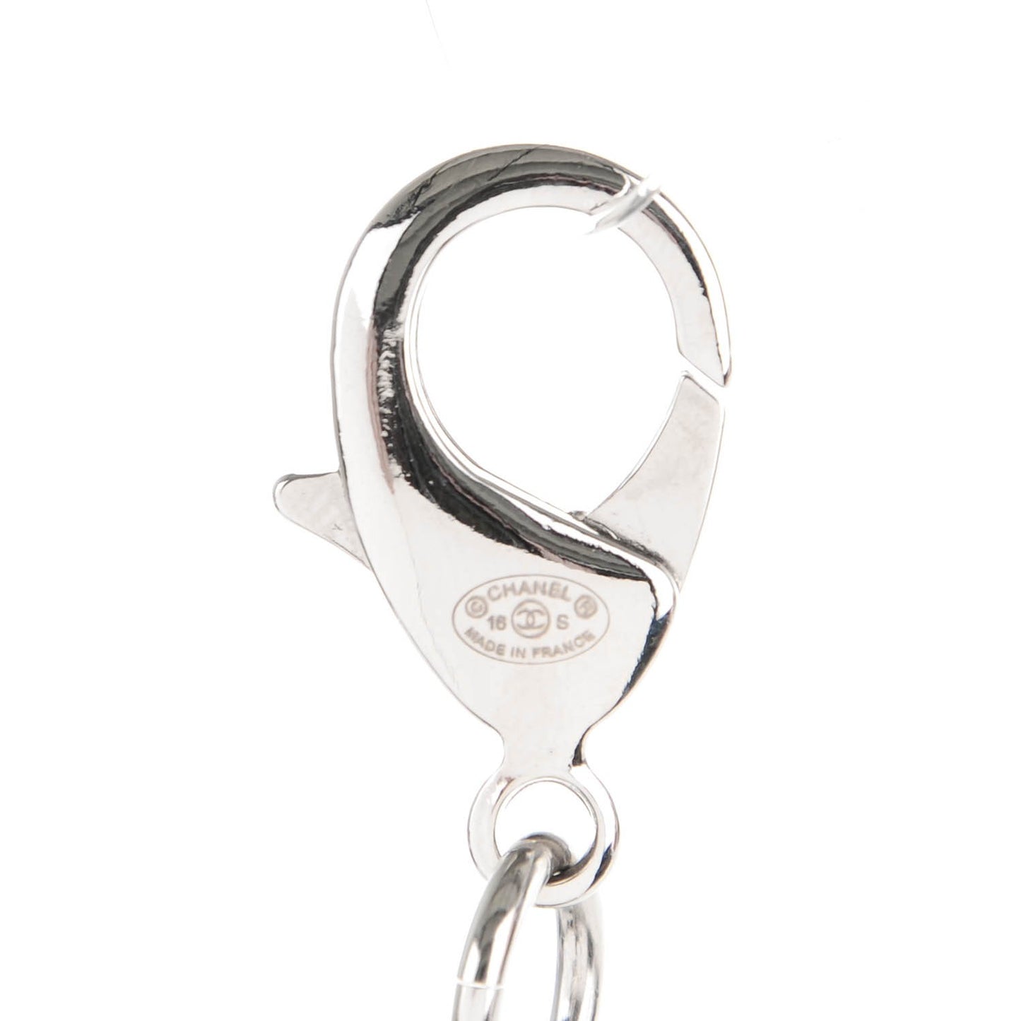Pearl Resin CC Airline Bag Charm Black White