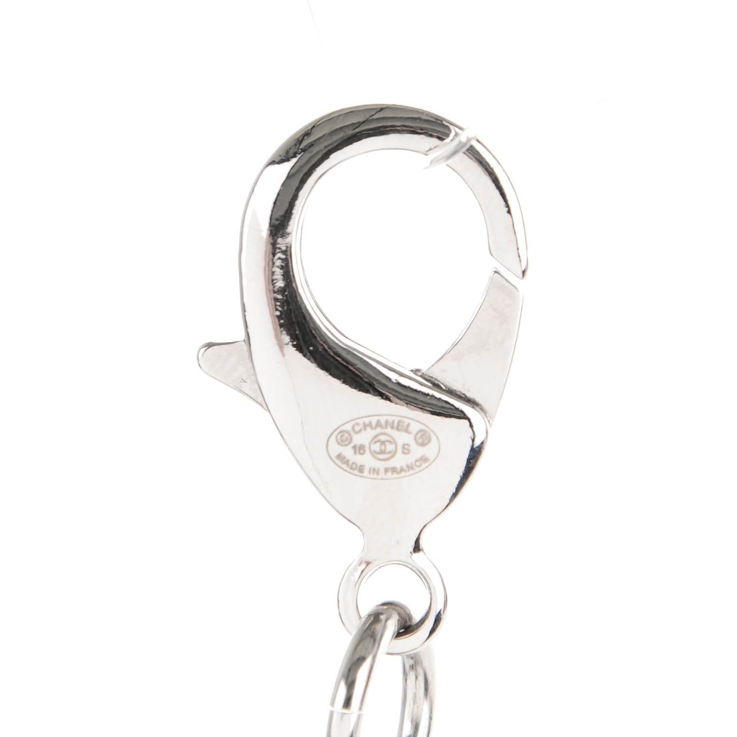 Chanel Pearl Resin CC Airline Bag Charm Black White 3 of 4