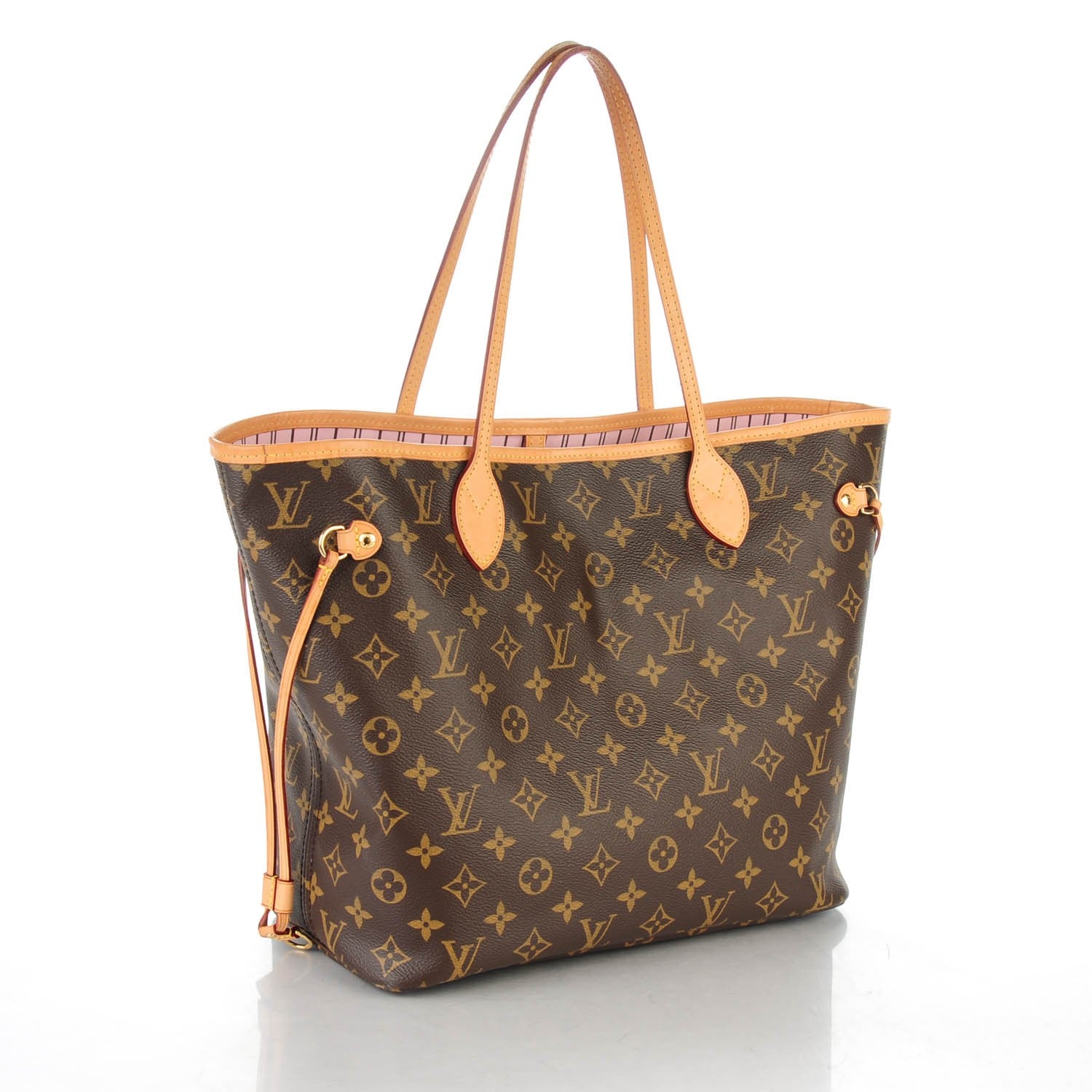 Louis Vuitton Monogram Neverfull MM Rose Ballerine 3 of 9