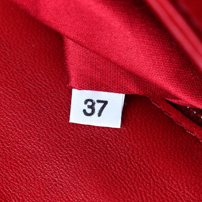 Miu Miu Lambskin Confidential Matelasse Chain Shoulder Bag Fiery Red 9 of 14