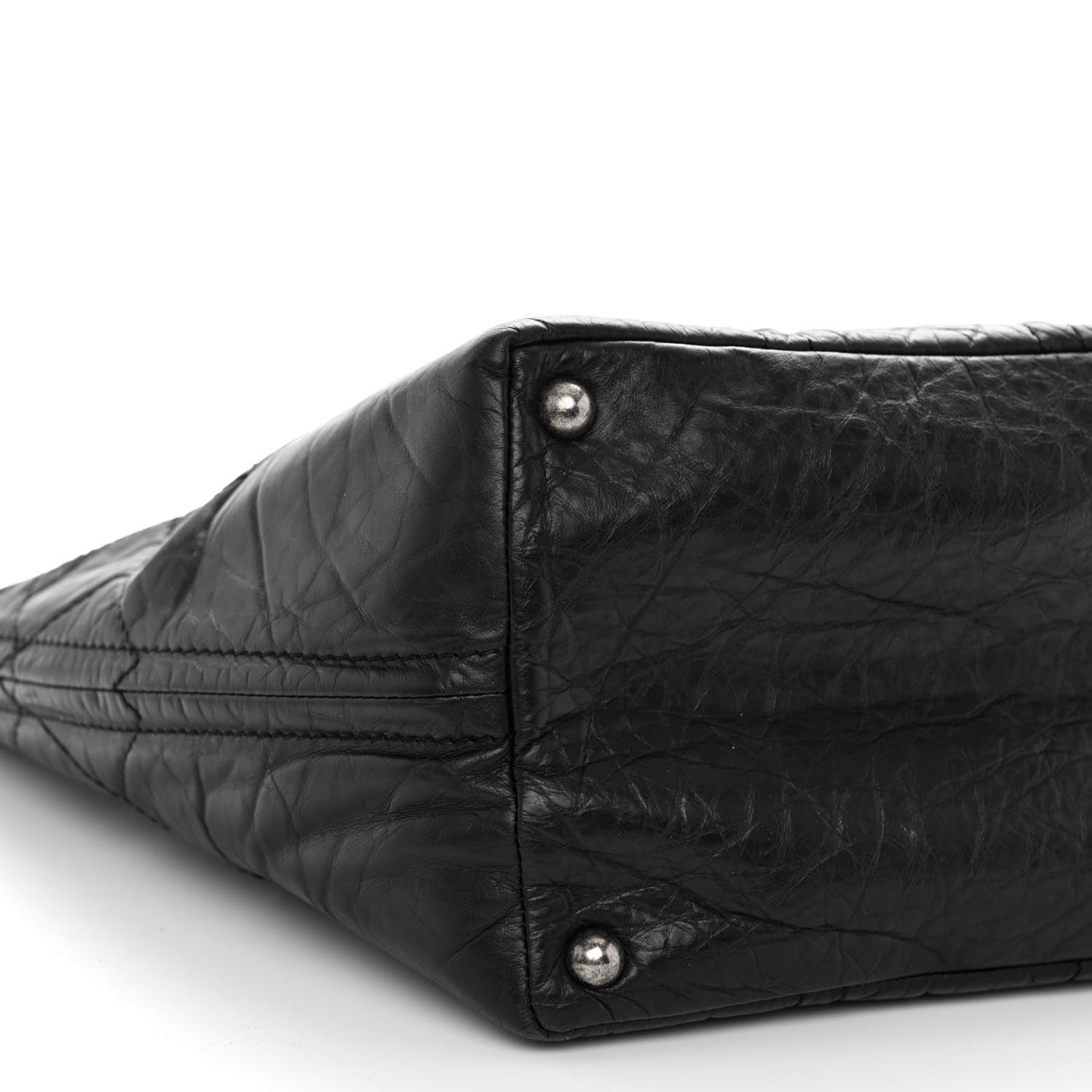 Calfskin Small Shopping in Moscow Tote Black