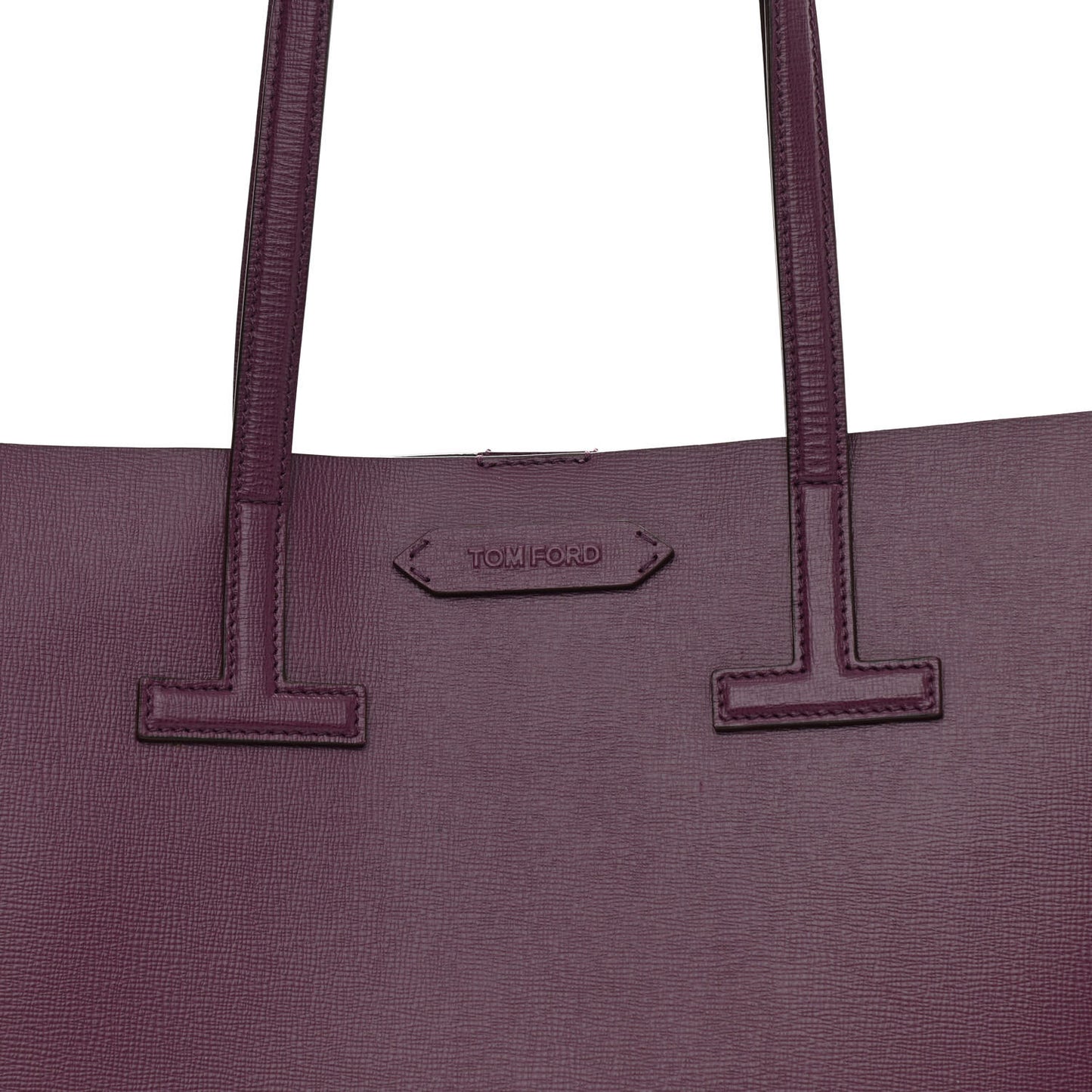 Grained Calfskin Small T Tote Bordeaux