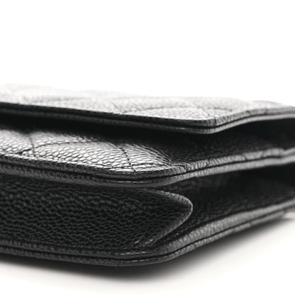 Chanel Caviar Quilted Wallet on Chain WOC Black 11 of 12