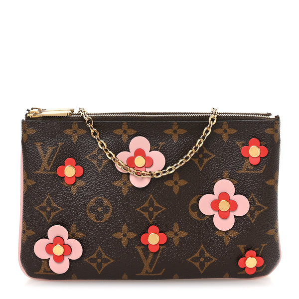 Louis Vuitton Monogram Blooming Flowers Double Zip Pochette