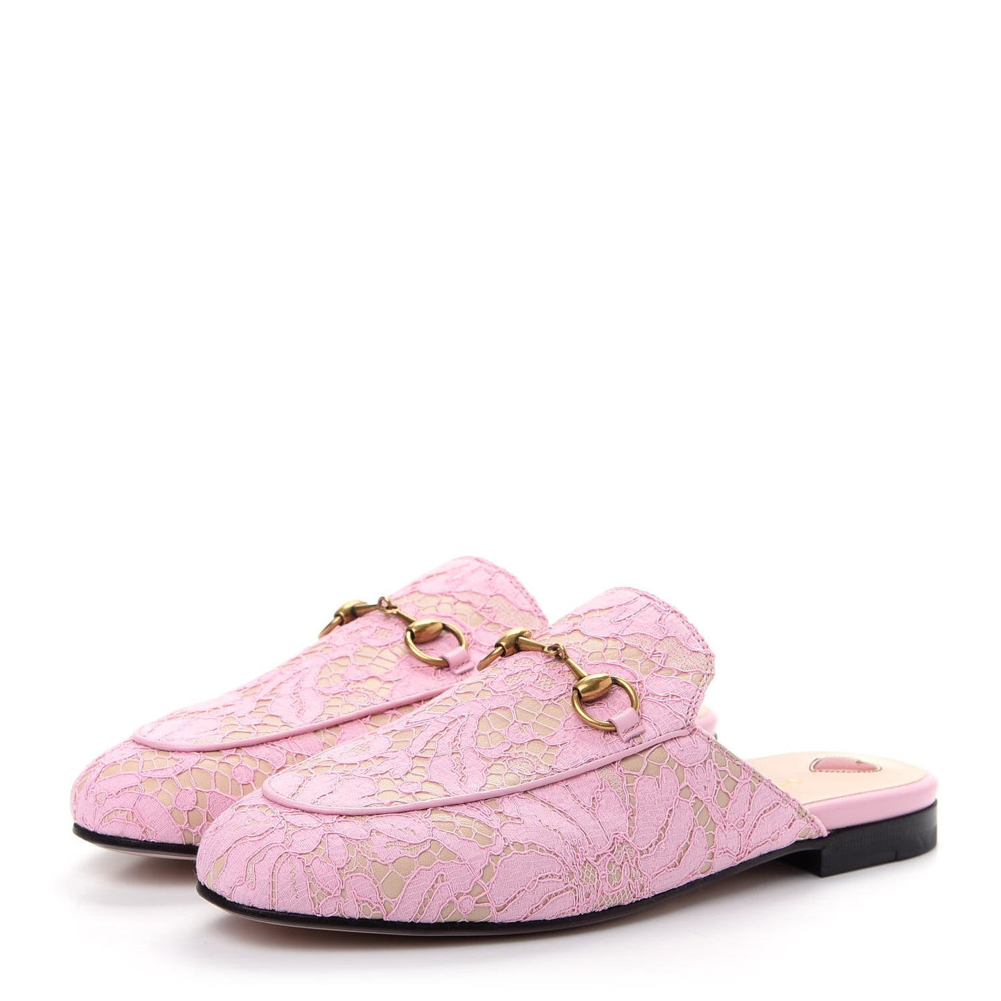 Lace Malaga Kid Womens Princetown Slippers 36.5 Sugar Pink Skin Rose