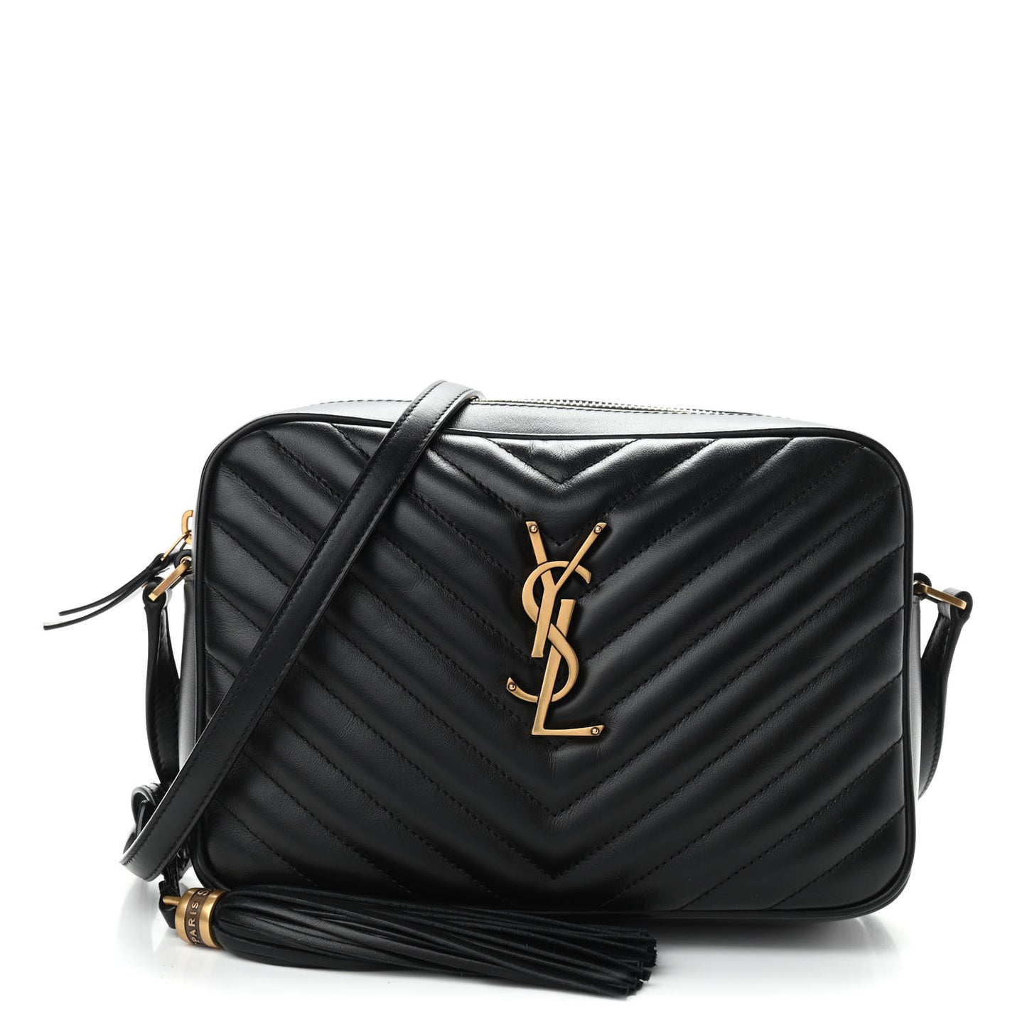 Calfskin Matelasse Monogram Lou Camera Bag Black