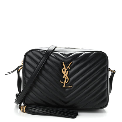 Saint Laurent Calfskin Matelasse Monogram Lou Camera Bag Black 1 of 11