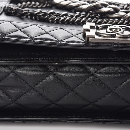 Chanel Calfskin Enchained New Medium Boy Flap Black 9 of 9