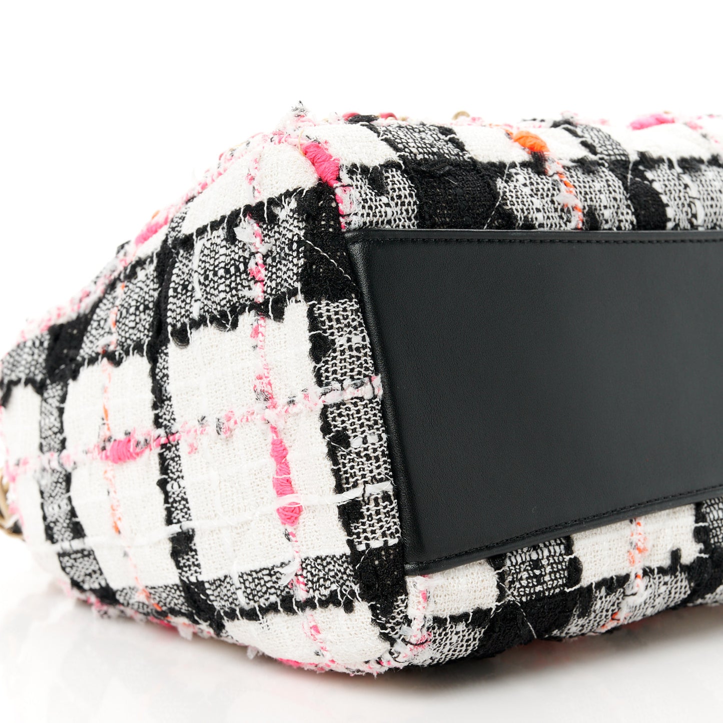 Tweed Calfskin Signe Hobo Coral White Black