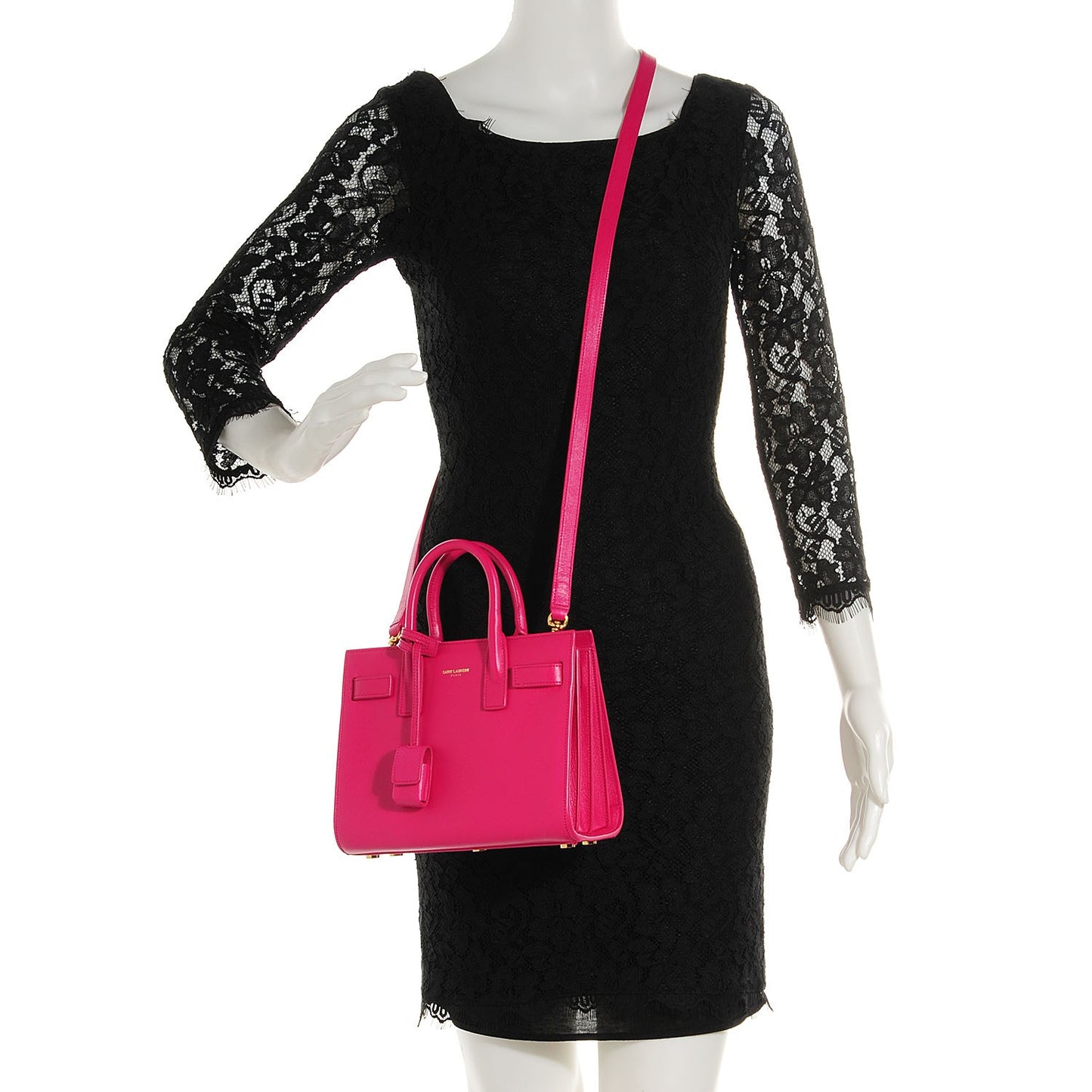 Calfskin Nano Sac De Jour Lipstick Fuchsia