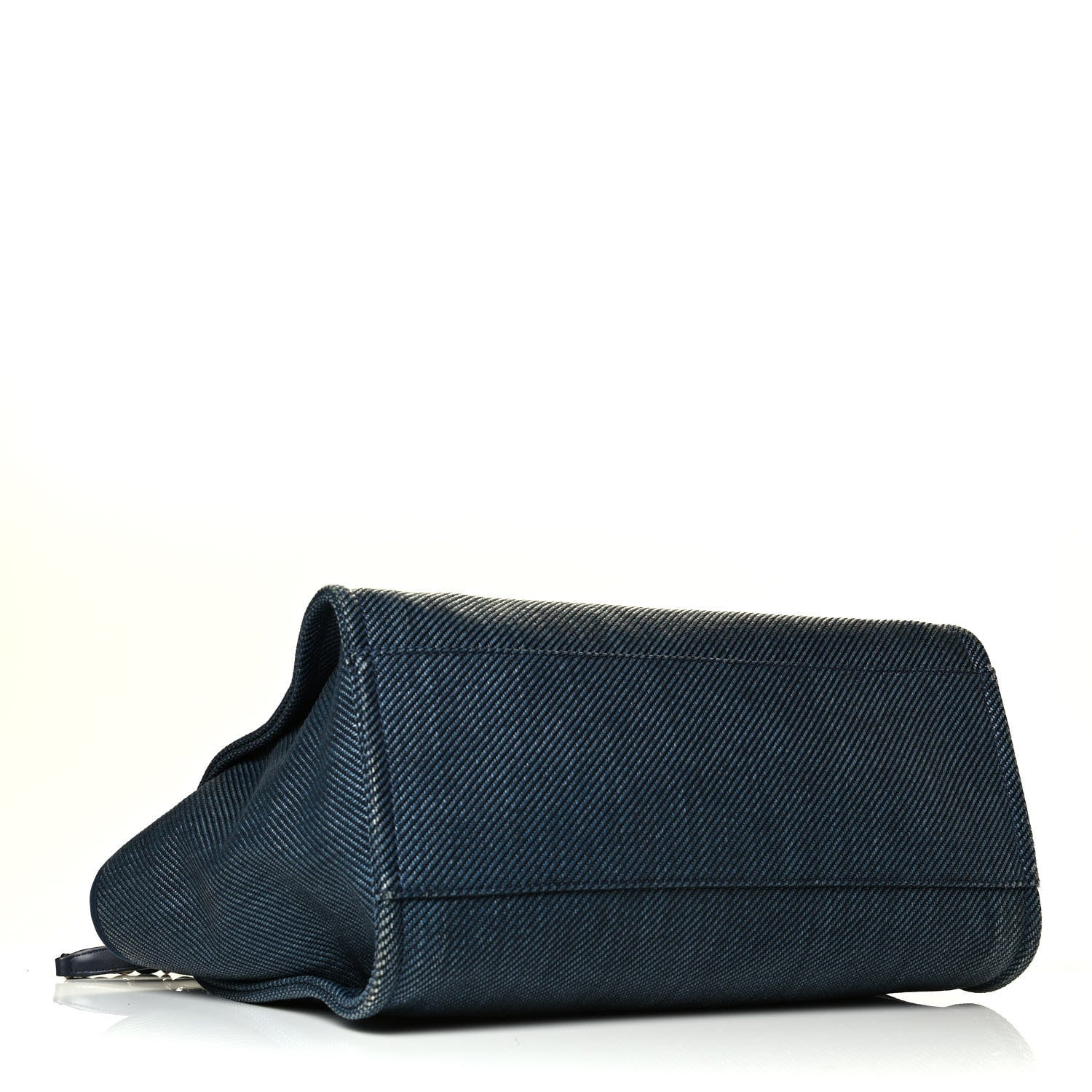 Chanel Mixed Fibers Calfskin Medium Deauville Tote Navy Blue 3 of 8
