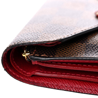 Louis Vuitton Damier Ebene Victorine Wallet Red 13 of 18