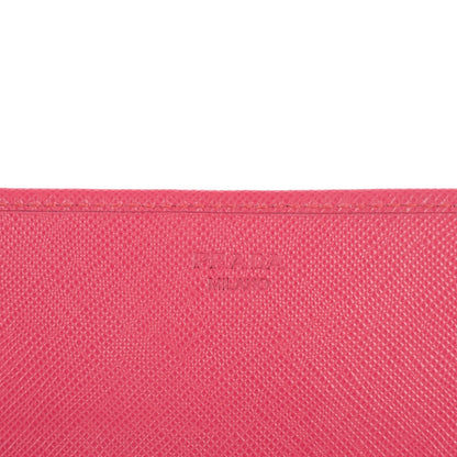 Prada Saffiano Love Chain Wallet Peonia 7 of 9