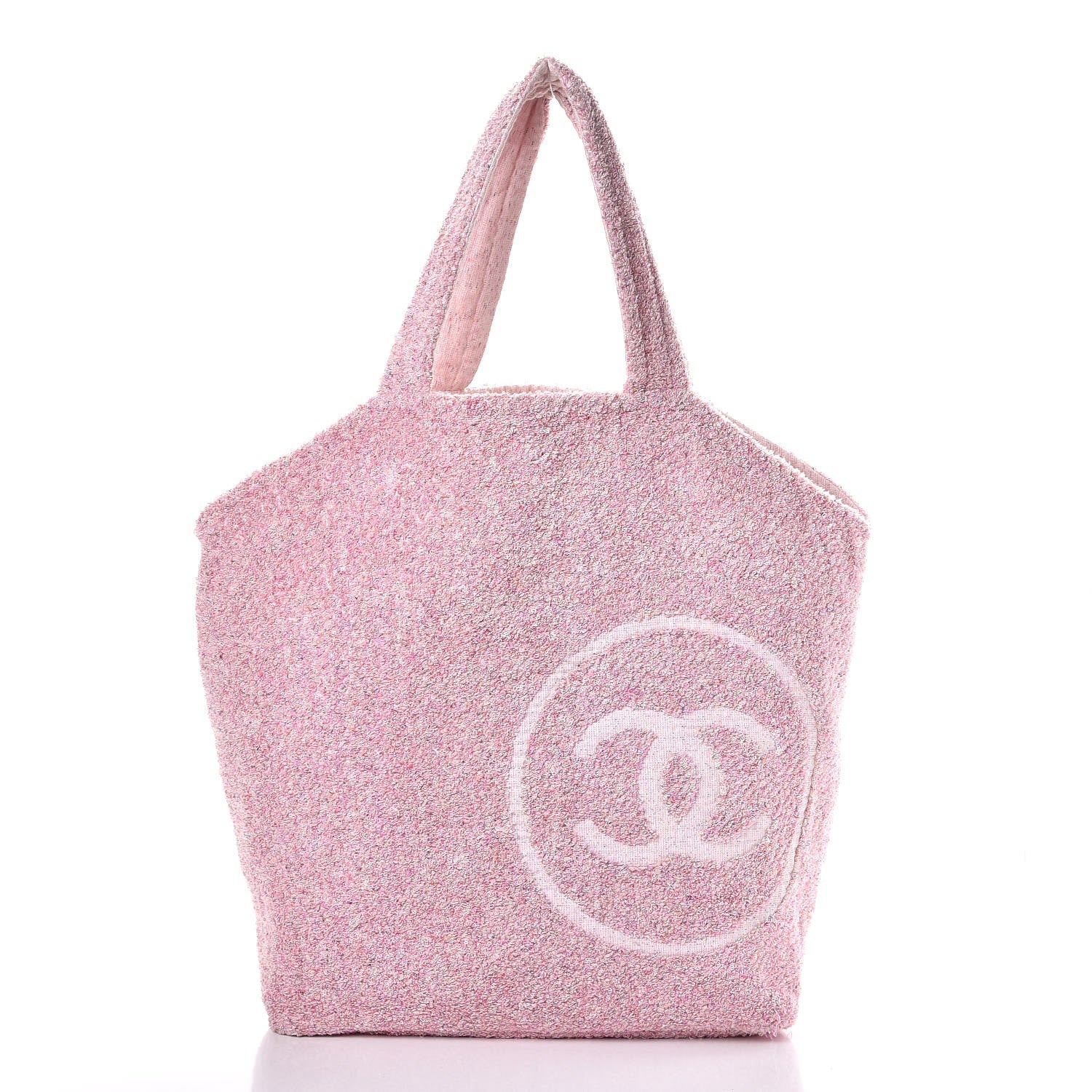 Chanel Terry Cotton CC Tote Pink 1 of 5