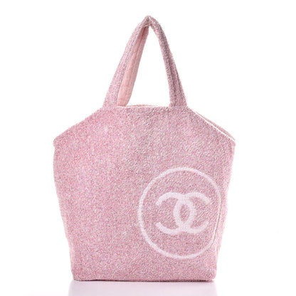 Chanel Terry Cotton CC Tote Pink 1 of 5