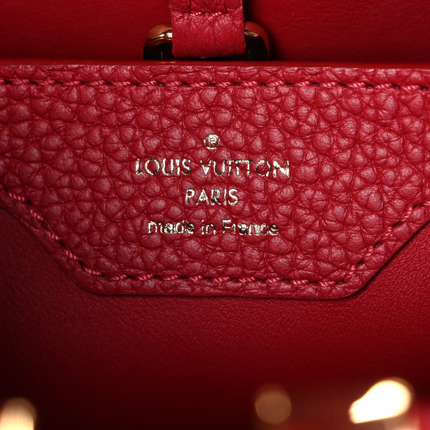 Taurillon Capucines PM Rubis