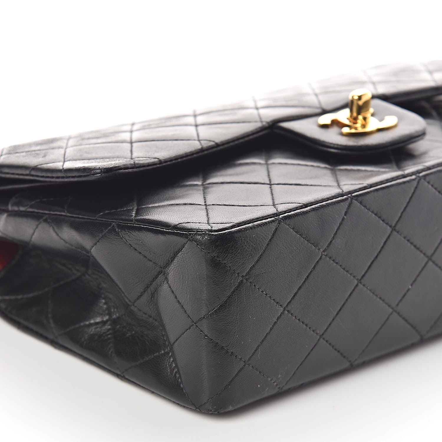 Chanel Lambskin Quilted Medium Double Flap Black 10 of 11