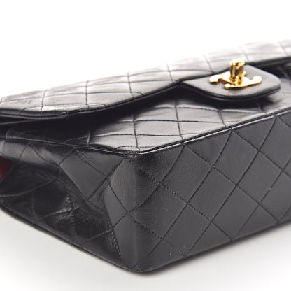 Chanel Lambskin Quilted Medium Double Flap Black 10 of 11