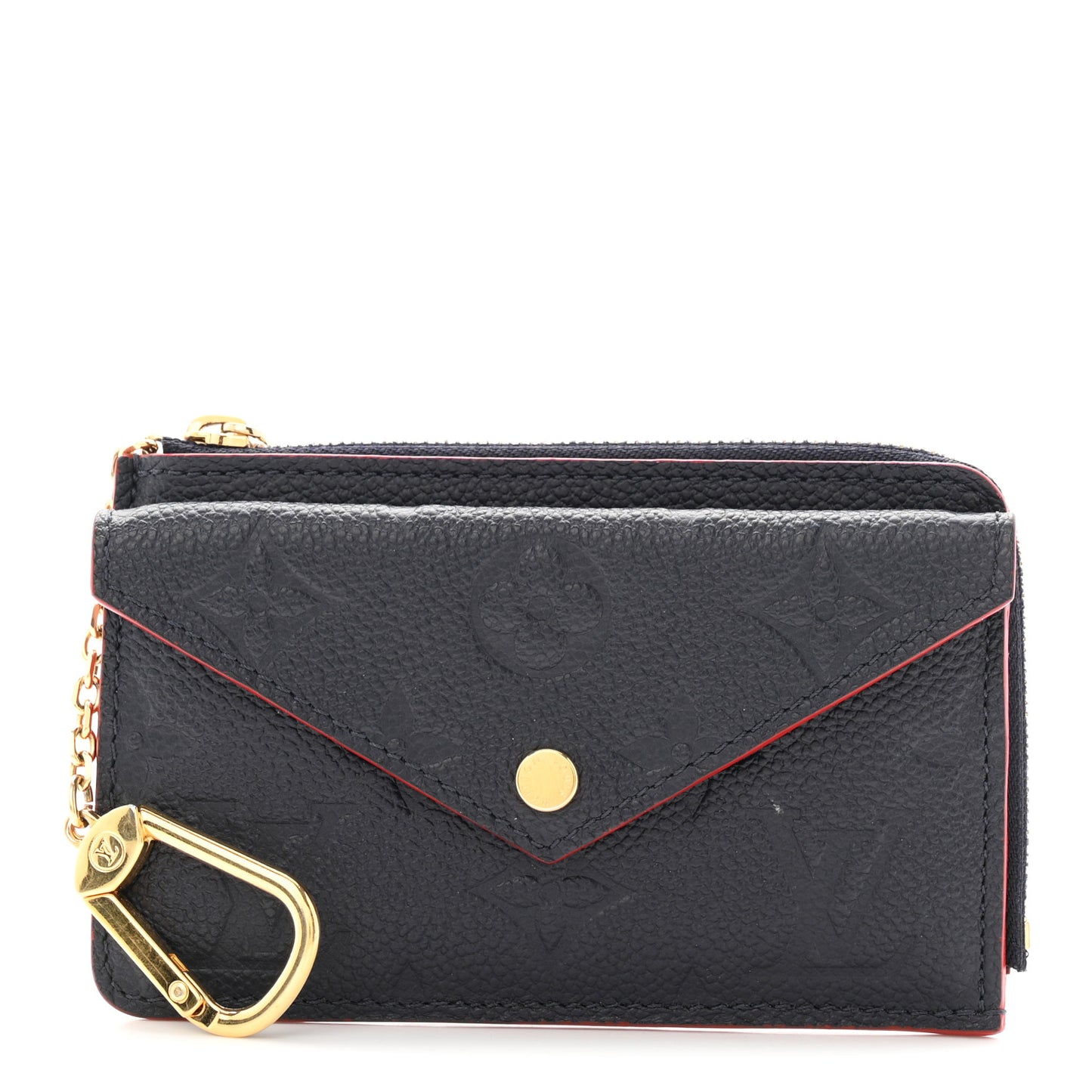 Empreinte Recto Verso Card Holder Marine Rouge