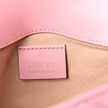 Gucci Calfskin Matelasse Super Mini GG Marmont Shoulder Bag Wild Rose 5 of 10