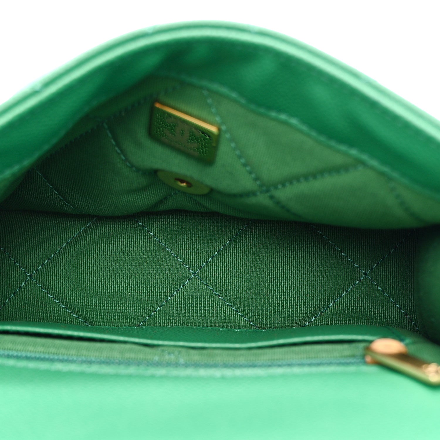 Chanel Caviar Quilted Mini CC Flap Green 5 of 11