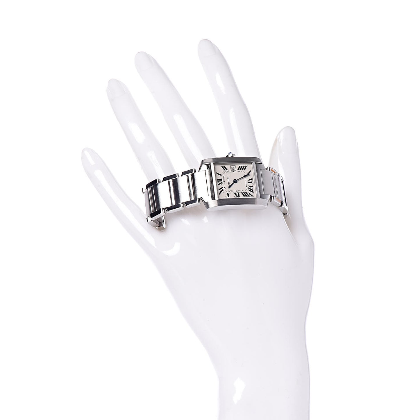 Stainless Steel 25mm Tank Francaise Quartz Watch