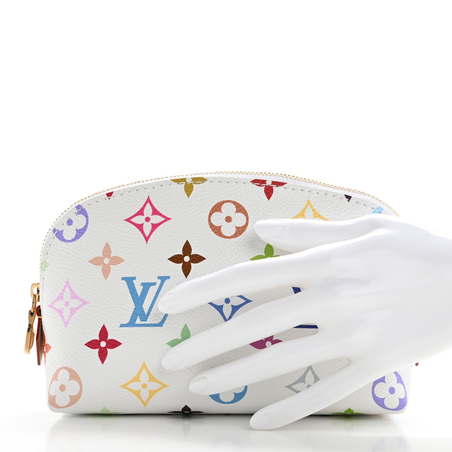 Louis Vuitton LV x TM Monogram Multicolor Cosmetic Pouch PM White 2 of 7