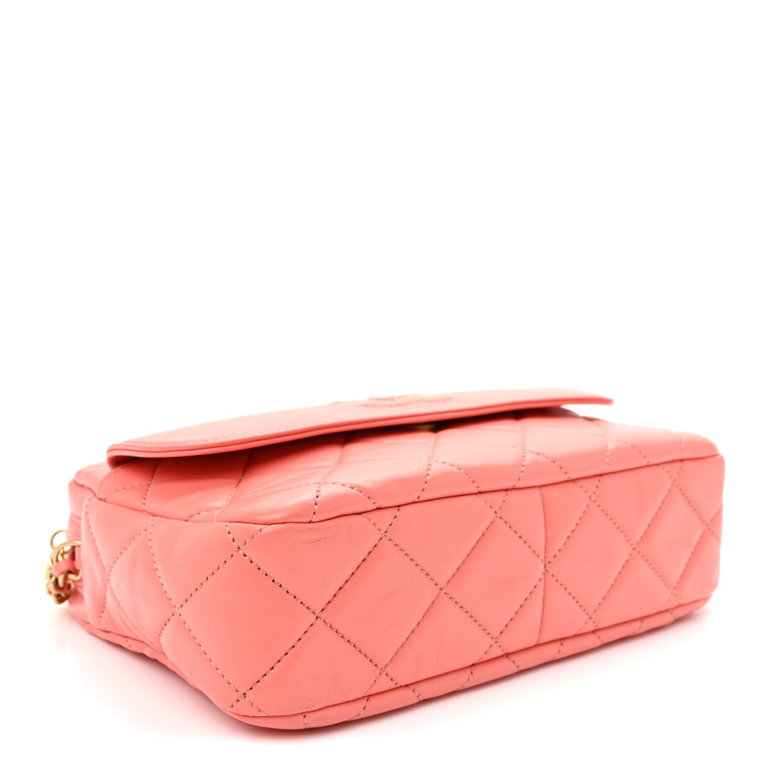 Chanel Lambskin Quilted Chain & Tassel Small Camera Case Pink 4 of 10
