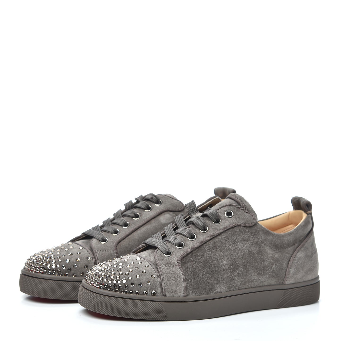 Veau Velours Mens New Lou Degra Flat Sneakers 39 Grey