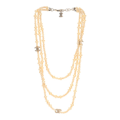 Chanel Irregular Pearl CC Multi Strand Necklace Gold 2 of 4