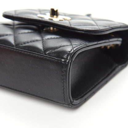 Chanel Lambskin Quilted Mini Trendy CC Chain Wallet Black 9 of 10