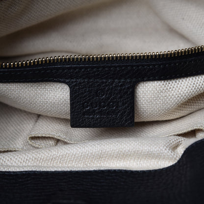 Gucci Pebbled Calfskin Medium Soho Chain Shoulder Bag Black 5 of 11