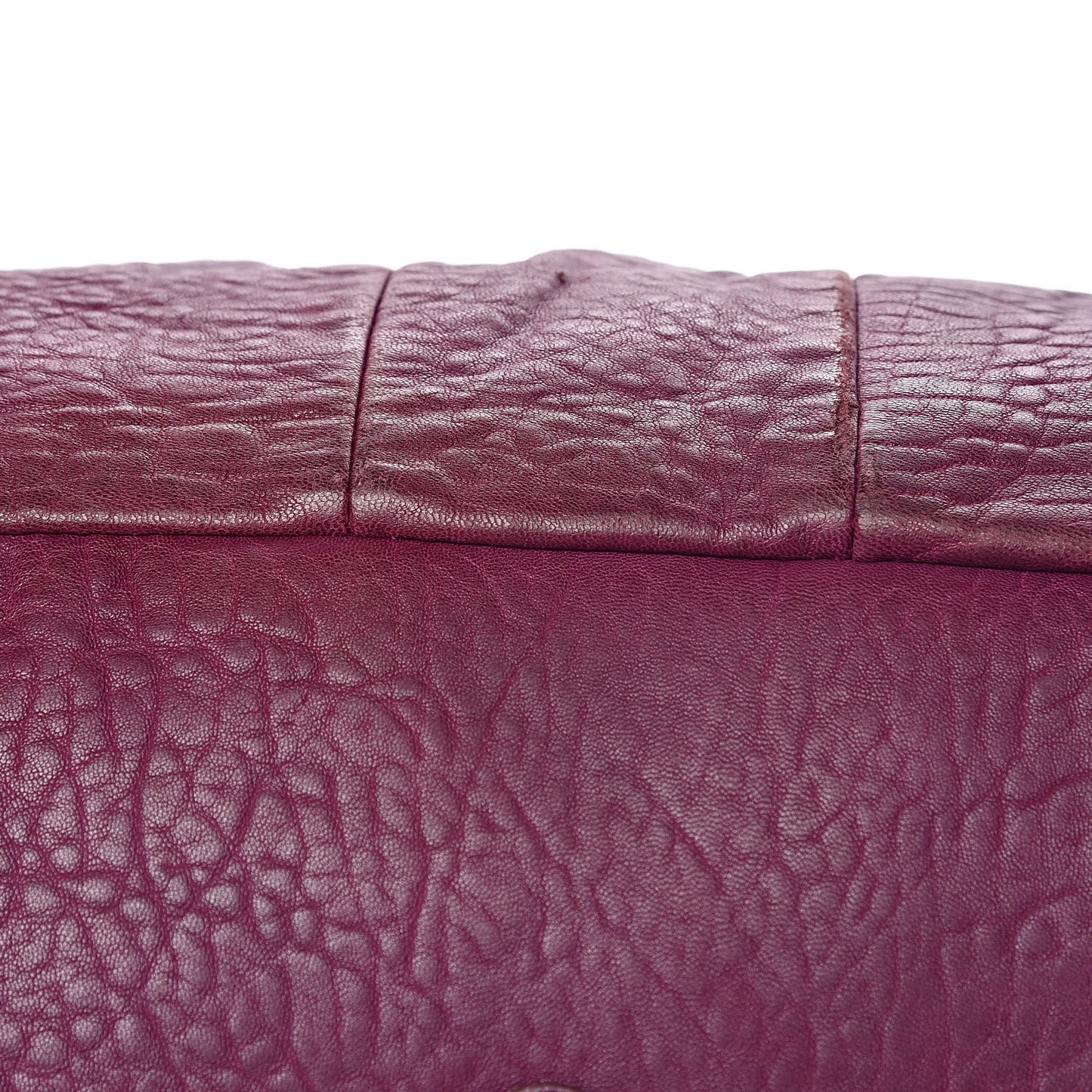 Pebbled Lambskin Medium Easy Sac Purple