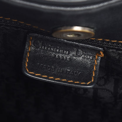 Christian Dior Calfskin Medium Gaucho Double Saddle Bag Black 6 of 12