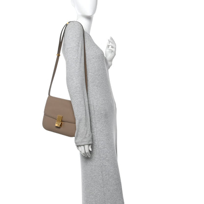 Celine Liege Calfskin Medium Classic Box Flap Bag Taupe 2 of 10
