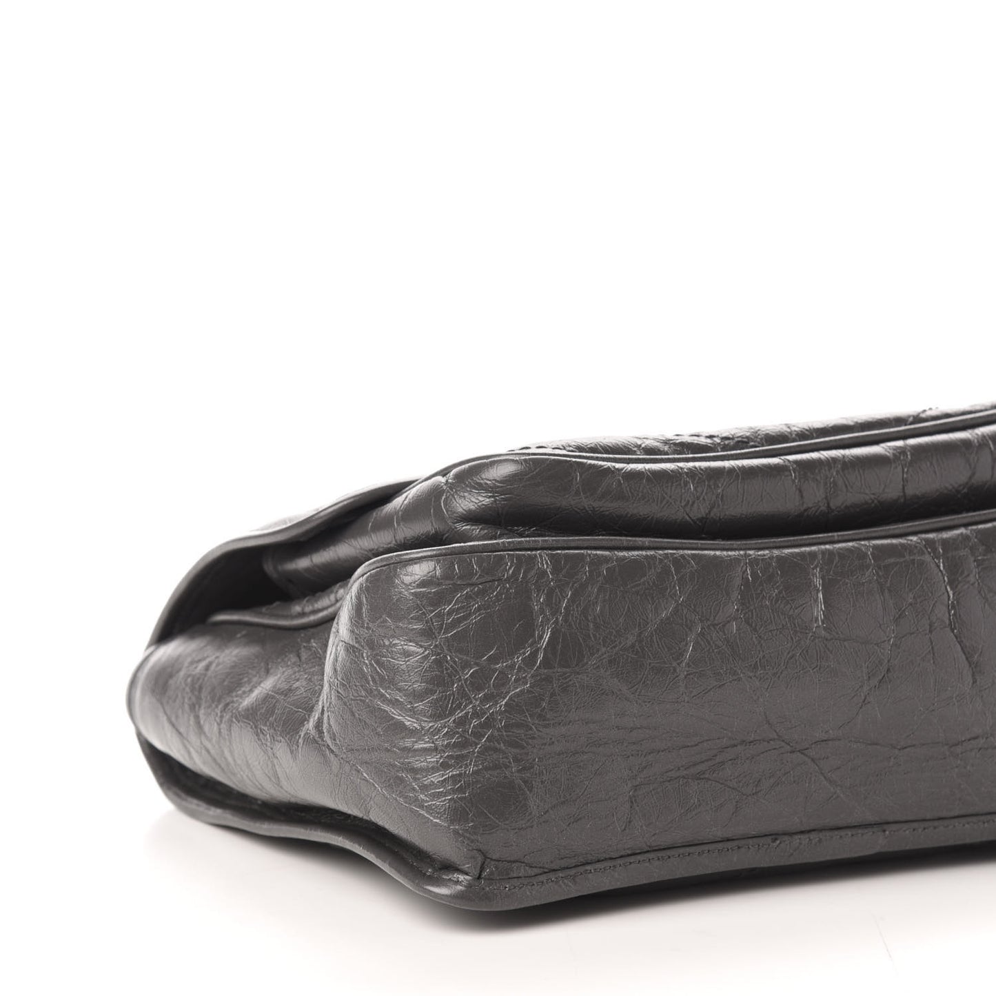 Crinkled Calfskin Matelasse Monogram Medium Niki Chain Satchel Storm