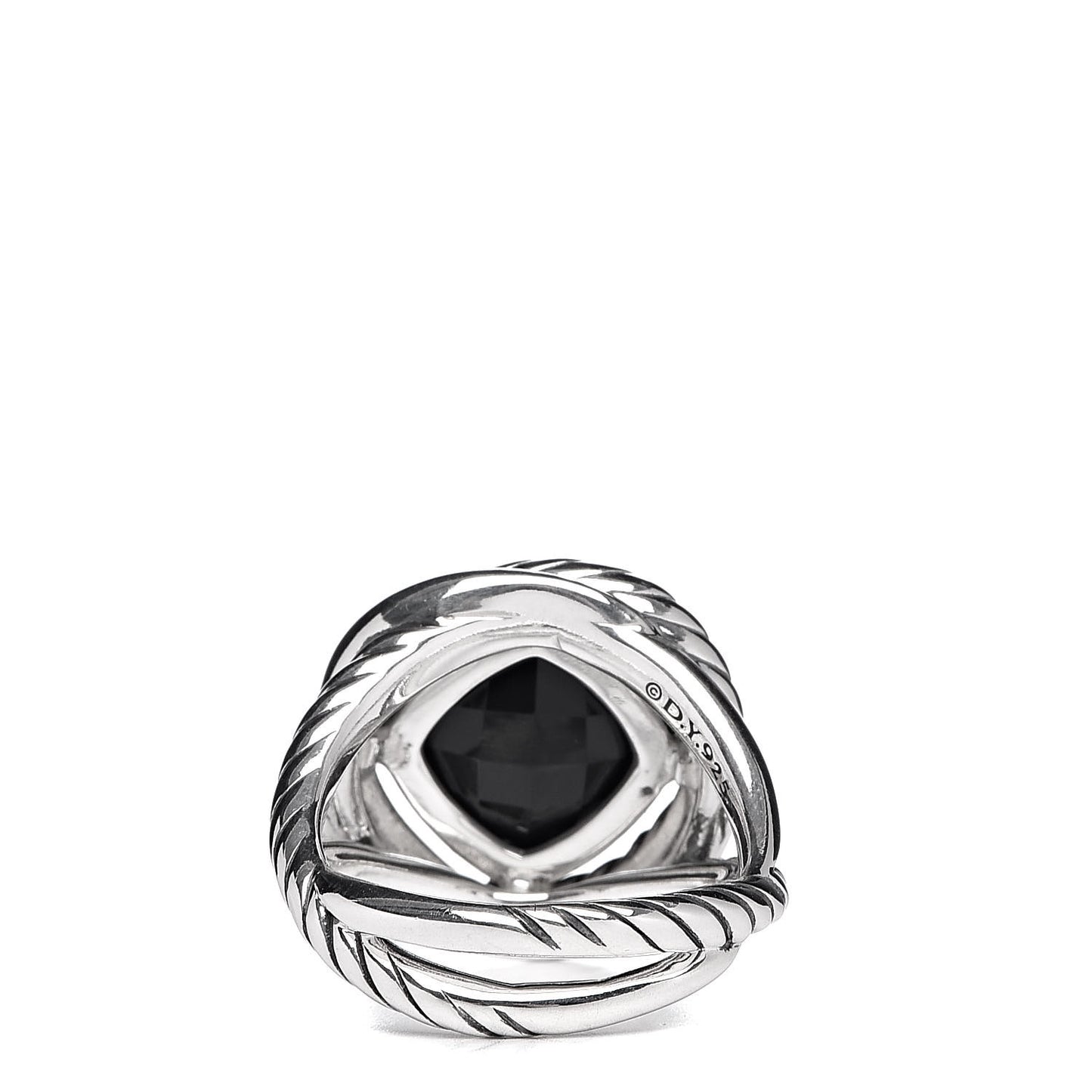 Sterling Silver Black Onyx 11mm Infinity Ring 51 5.75