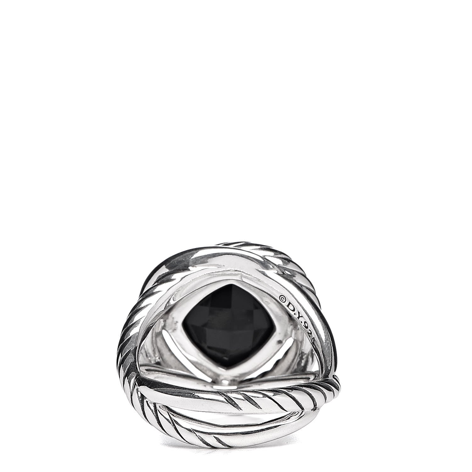 David Yurman Sterling Silver Black Onyx 11mm Infinity Ring 51 5.75 4 of 5