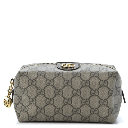 Gucci Soft GG Supreme Monogram Calfskin Medium Ophidia Cosmetic Case Beige Ebony New Acero 1 of 9