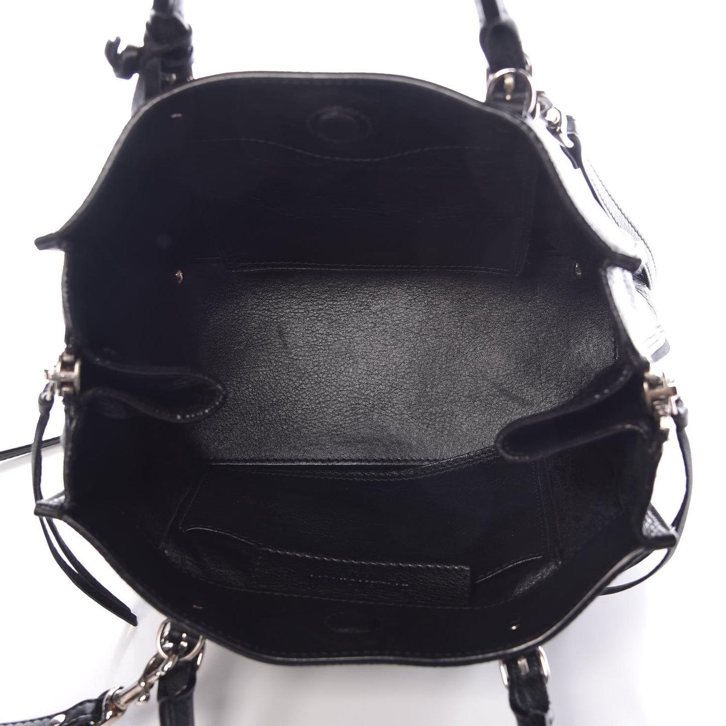 Calfskin Papier Mini A4 Zip Around Tote Black