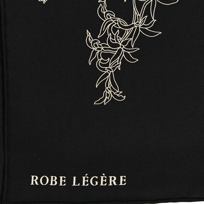 Hermes Silk Robe Legere Scarf 90 Black White 4 of 4